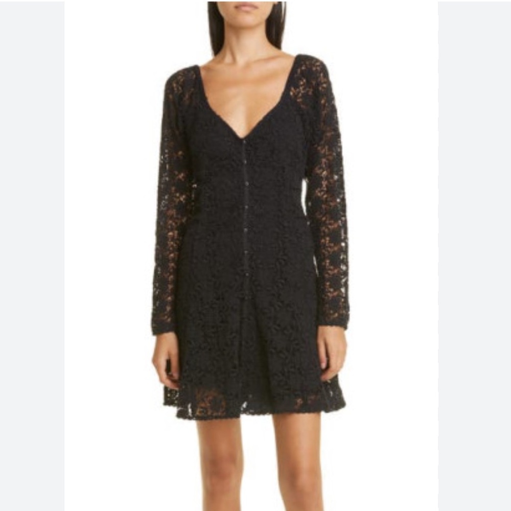 By TiMo Long Sleeve Crochet Lace Dress Black M‎